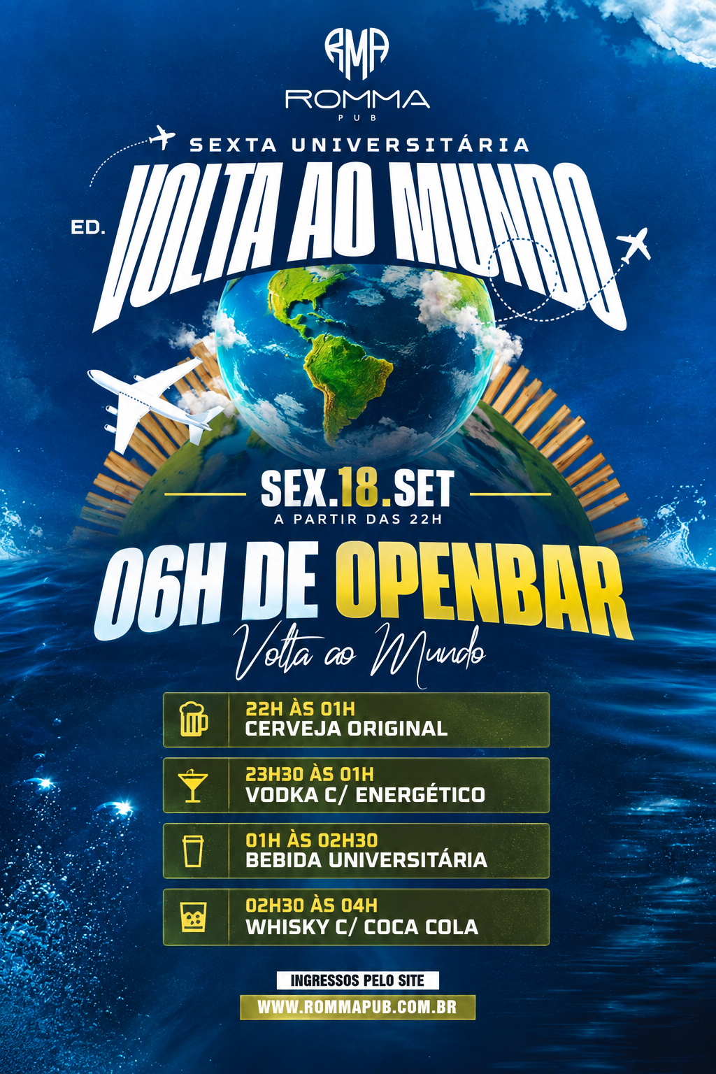 SEXTA UNIVERSITÁRIA | VOLTA AO MUNDO